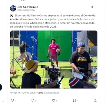 Ochoa reapareció con el uniforme