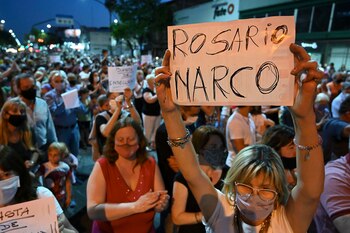 Postal de la manifestación por