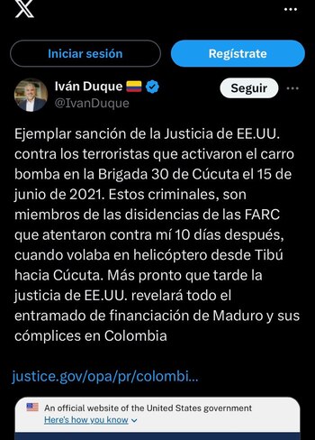 El exmandatario afirmó que estas