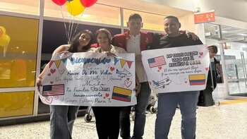 La familia lo recibió en