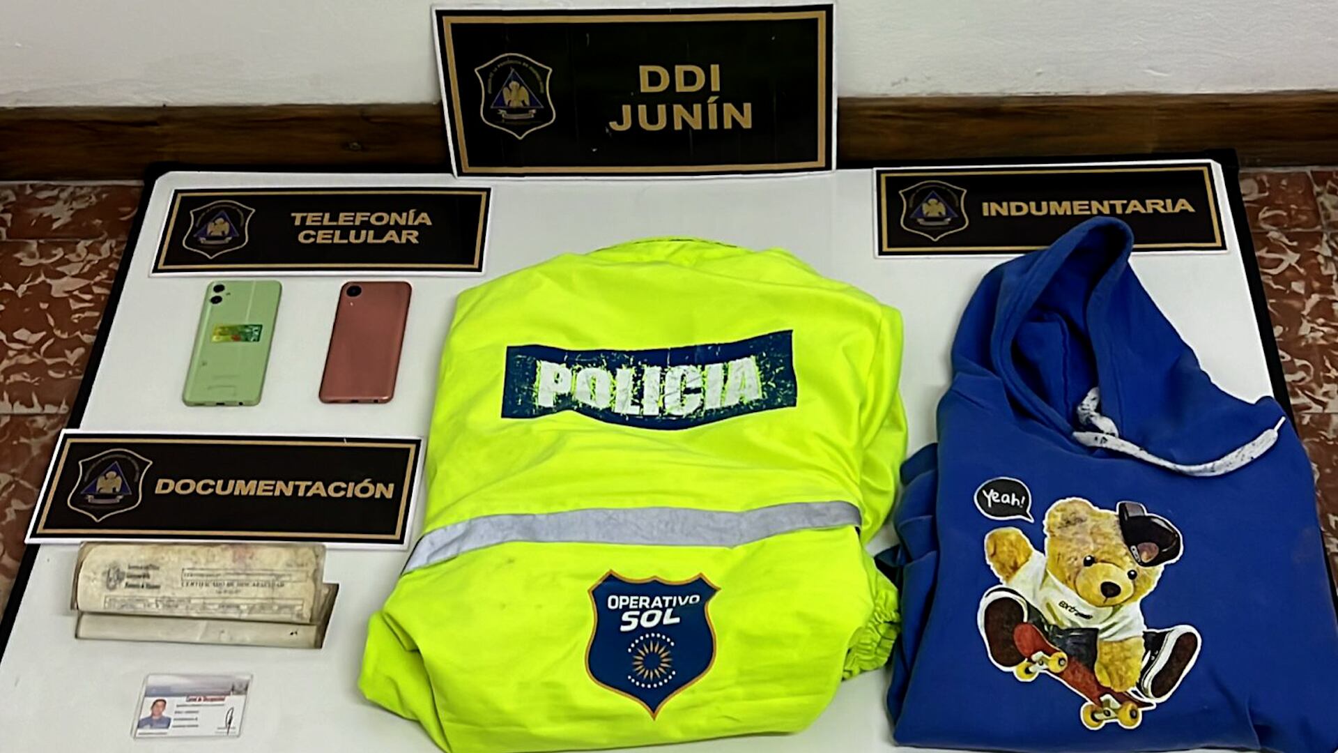 Todo lo que le secuestraron al sospechoso.