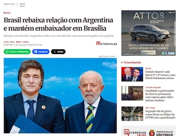 Captura de nota en Metrópoles