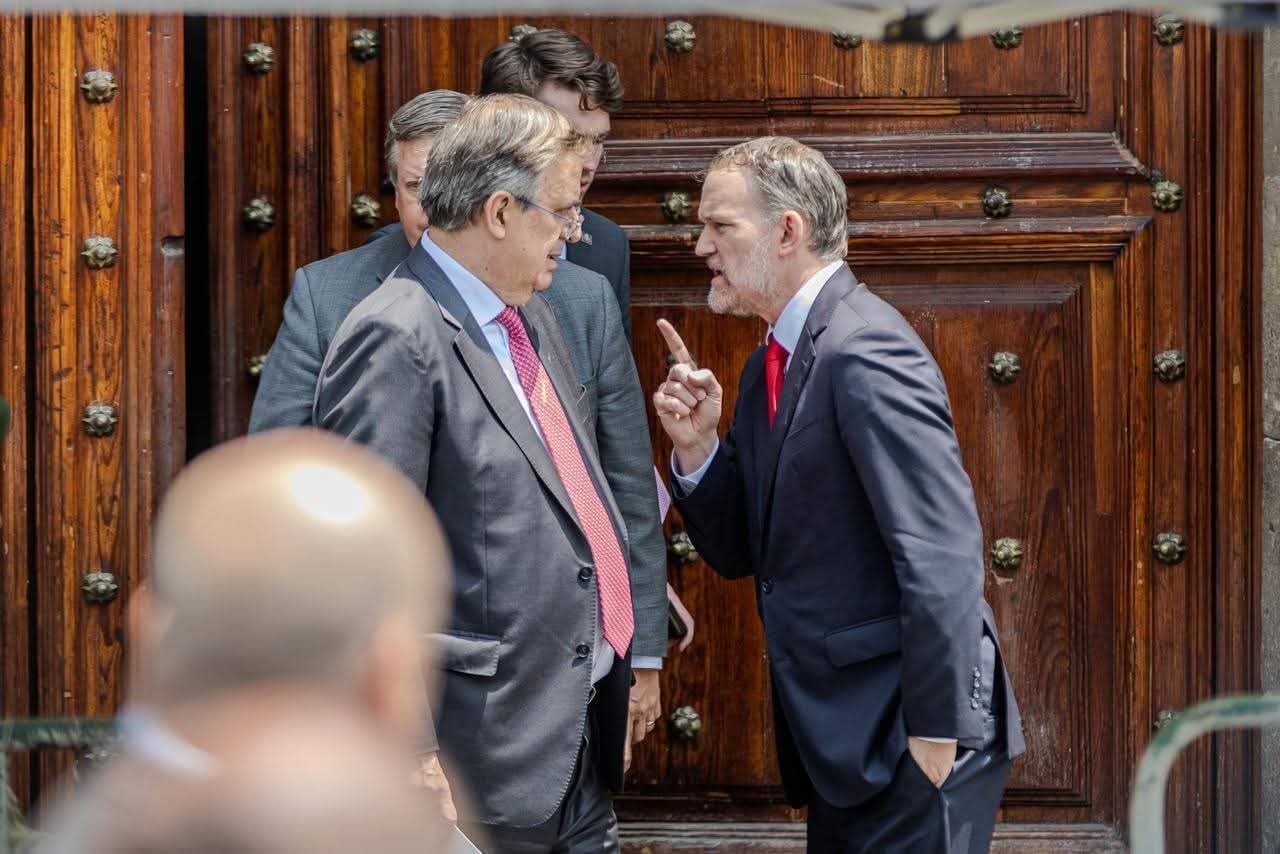 El secretario de Economía de México, Marcelo Ebrard y el representante comercial de Estados Unidos, Jamieson Greer (X-@DeniseMeadeG)