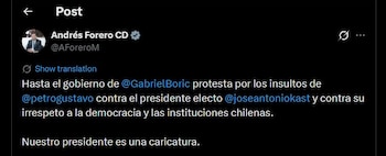 Andrés Forero también habló de