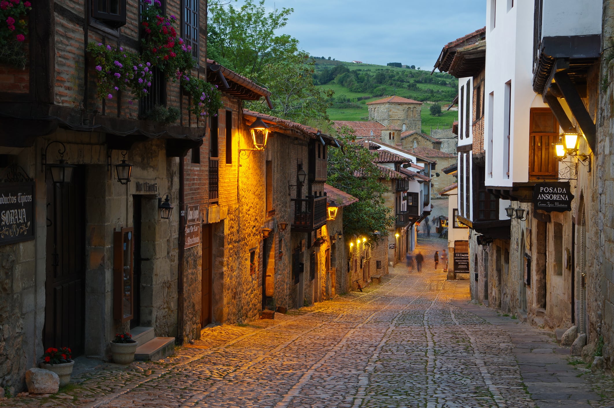 Calles de Santillana del Mar, en Cantabria.