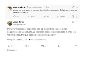 En este otro mensaje, Jorge