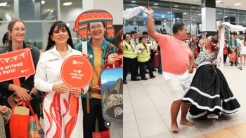 La recepción incluyó un colorido