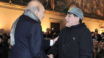 Reencuentro histórico. Diego Armando Maradona