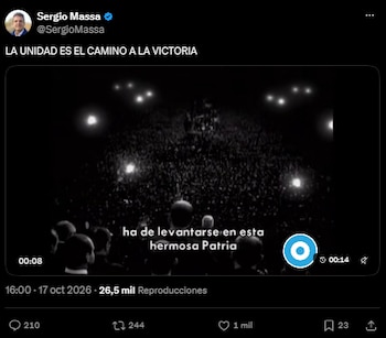 El saludo de Sergio Massa por el día de la Lealtad
