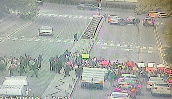 Manifestantes vuelven a cerrar carriles centrales de Reforma.
Crédito: X / @OVIALCDMX