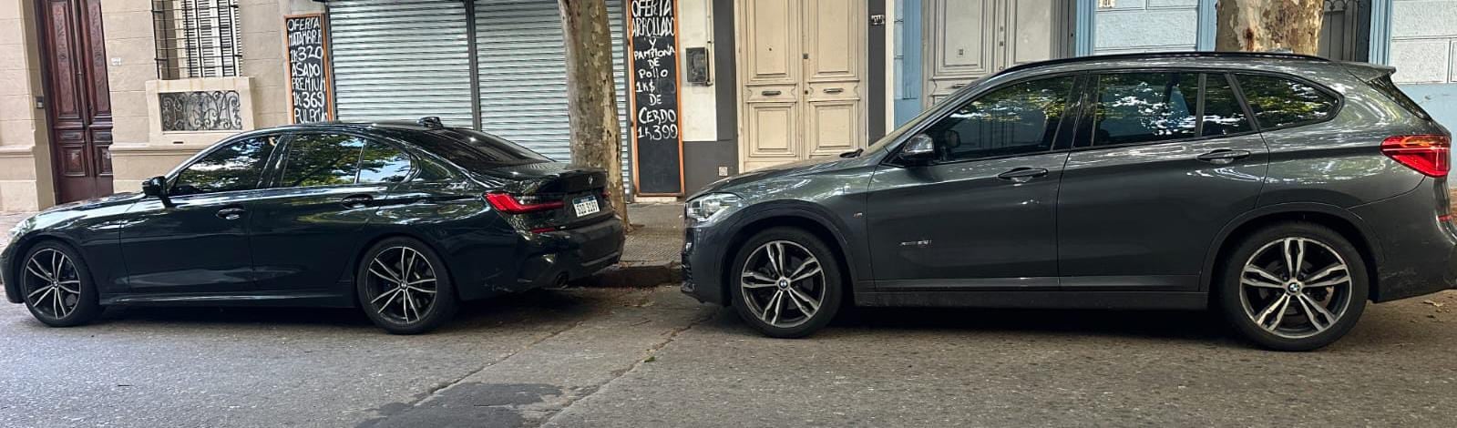 Autos de alta gama incautados tras un operativo contra grupo narco de La Teja, en Montevideo (Ministerio del Interior)