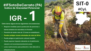 Declarado el índice de gravedad 1 en sendos incendios en Soto de Cerrato y Valdeolmillos (Palencia)