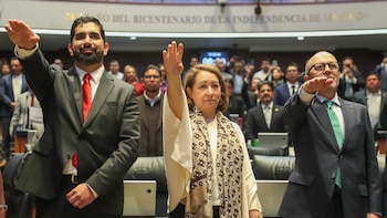 Roberto Lazzeri Montaño, Alicia Guadalupe Buenrostro Massieu y Pedro Blanco Pérez, fueron ratificados como embajadores. (Foto: X/@robertolazzeri)