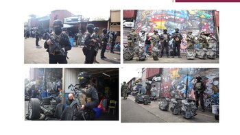 Decomiso de autopartes en la