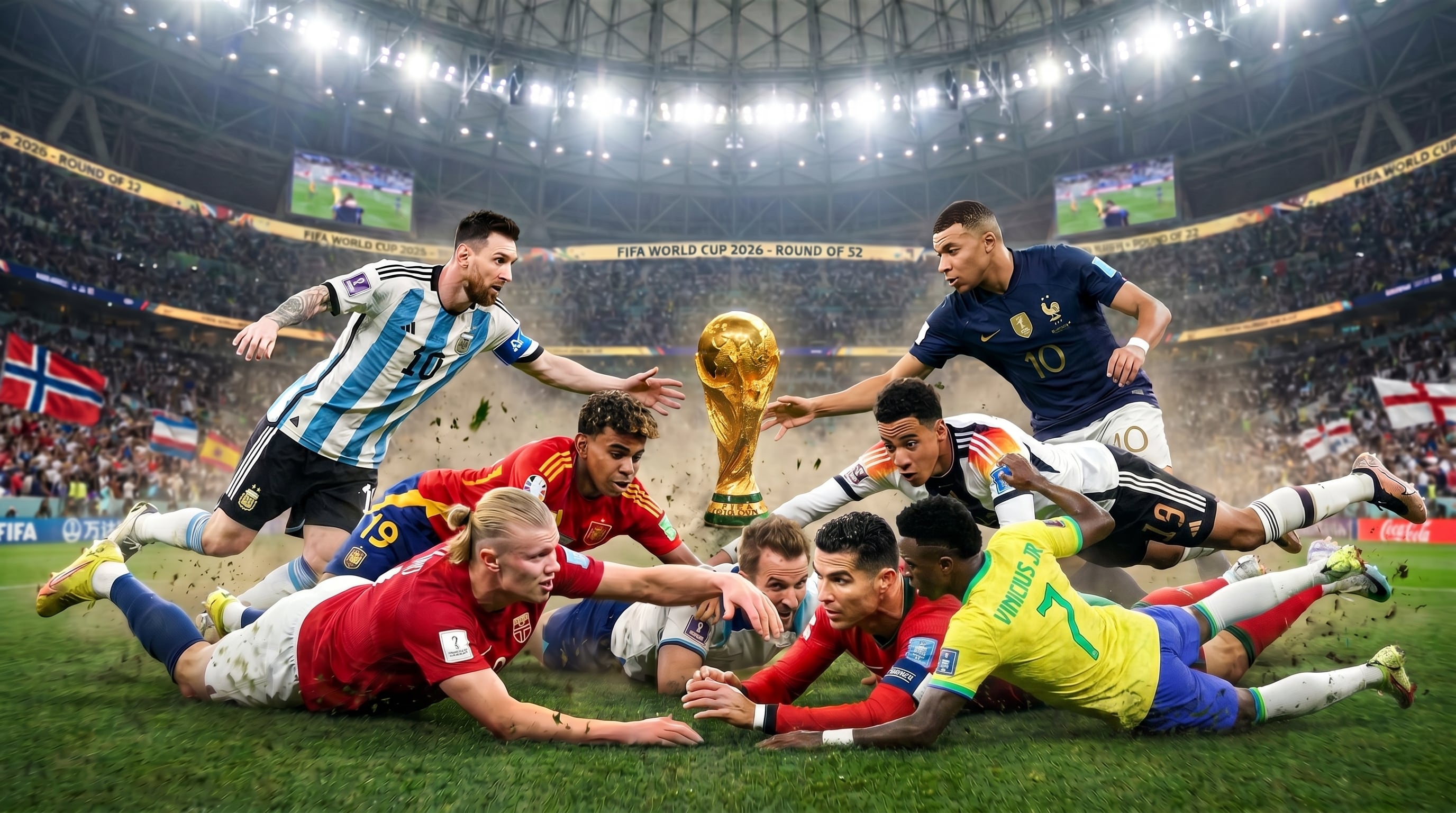 Las principales figuras luchan por quedarse con la Copa del Mundo (Imagen Ilustrativa Infobae)