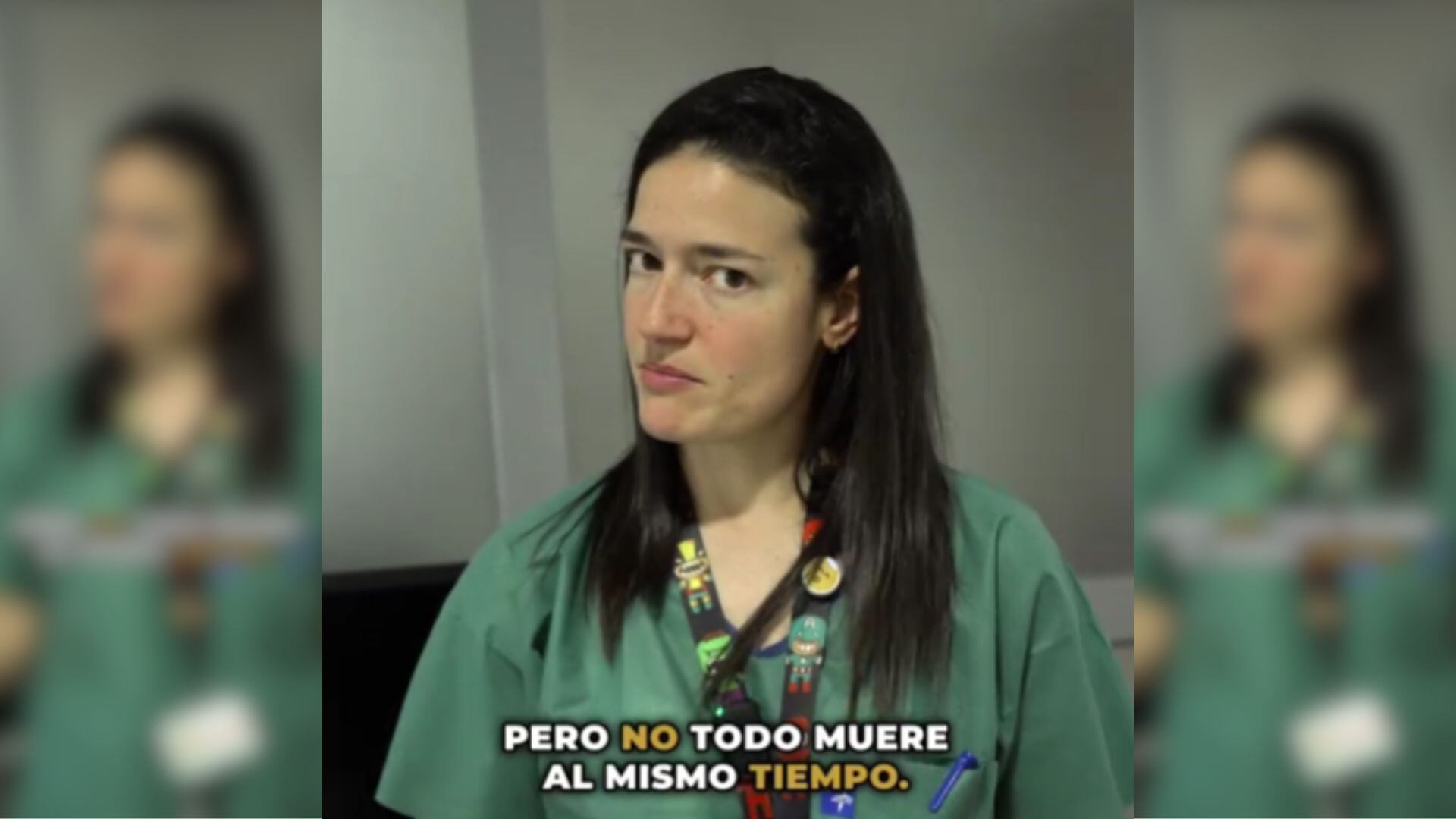 Inés Moreno en un vídeo de TikTok. (@latraumatologageek/TikTok)