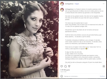Michelle Aguilera expresó en redes