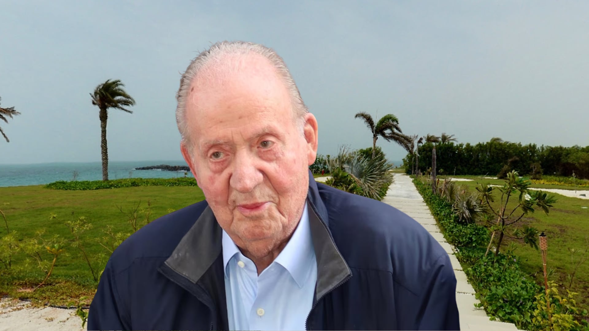 El rey Juan Carlos en la isla de Nurai, en montaje de