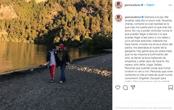 La carta de Gianinna Maradona