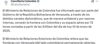 Cancillería confirma que se cerrará