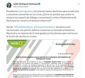 Julián Sastoque crítica inasistencia