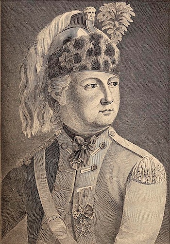 D'Eon en su uniforme del