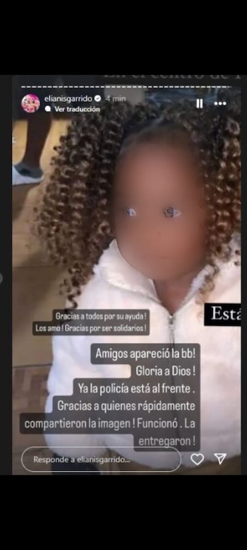 La menor fue encontrada con