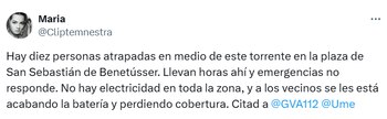 Una persona denuncia en Twitter la saturación de Emergencias 112 Valencia (X)