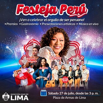 Eventos gratuitos por Fiestas Patrias