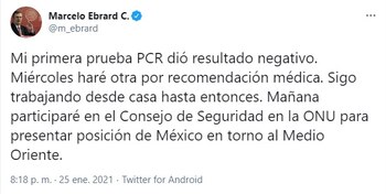 El mensaje de Ebrard en