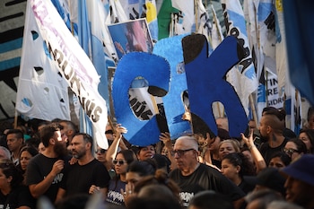 Los militantes concentrados en San