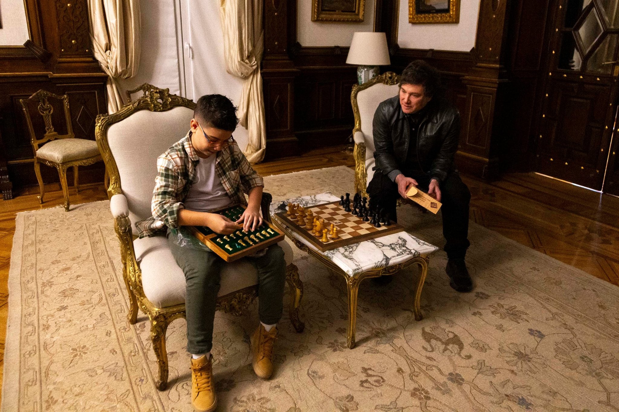 El primer encuentro entre Faustino Oro y Javier Milei