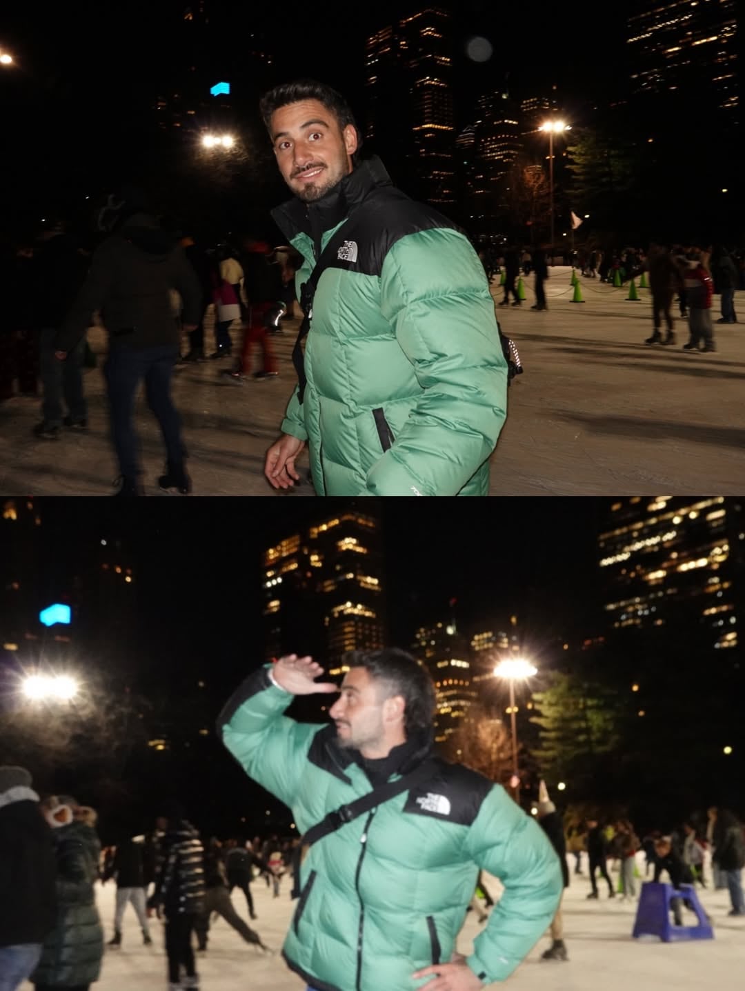 Occhiato en la pista de patinaje sobre hielo