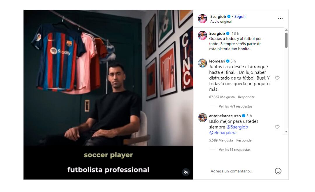 El comentario de Messi