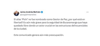 El alcalde de Bucaramanga, Jaime