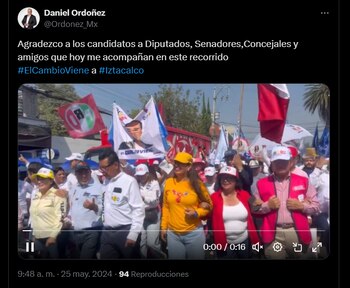 El candidato realizó una caminata