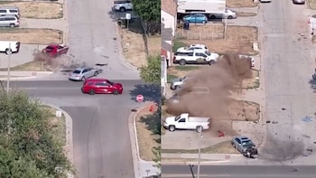 El Departamento de Policía de Oklahoma City difundió imágenes aéreas de una persecución y detención tras una parada de tráfico en el suroeste de la ciudad