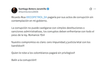 El candidato presidencial Santiago Botero