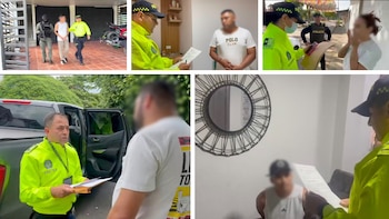 Los hoy detenidos cayeron en diligencias judiciales desarrolladas en Villavicencio y el municipio de Mesetas, en el departamento del Meta - crédito Dijín e Interpol / Policía Nacional