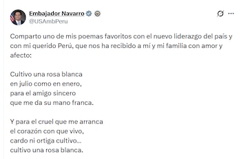 Publicación de Bernie Navarro. |