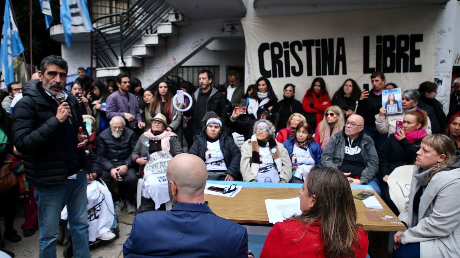 Rodolfo Tailhade durante una de las actividades con la consigna