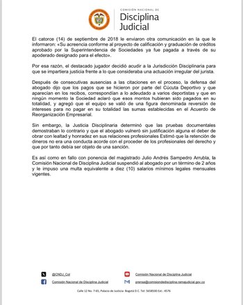 El abogado solo le entregó