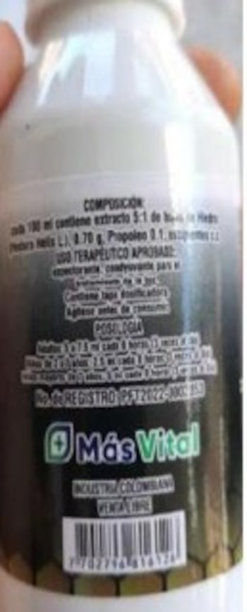 El Invima advierte sobre riesgos para la salud por los efectos adversos que puede causar el consumo del jarabe ilegal - crédito Invima