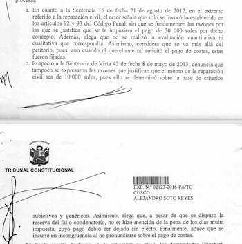 Argumentos de Alejandro Soto para