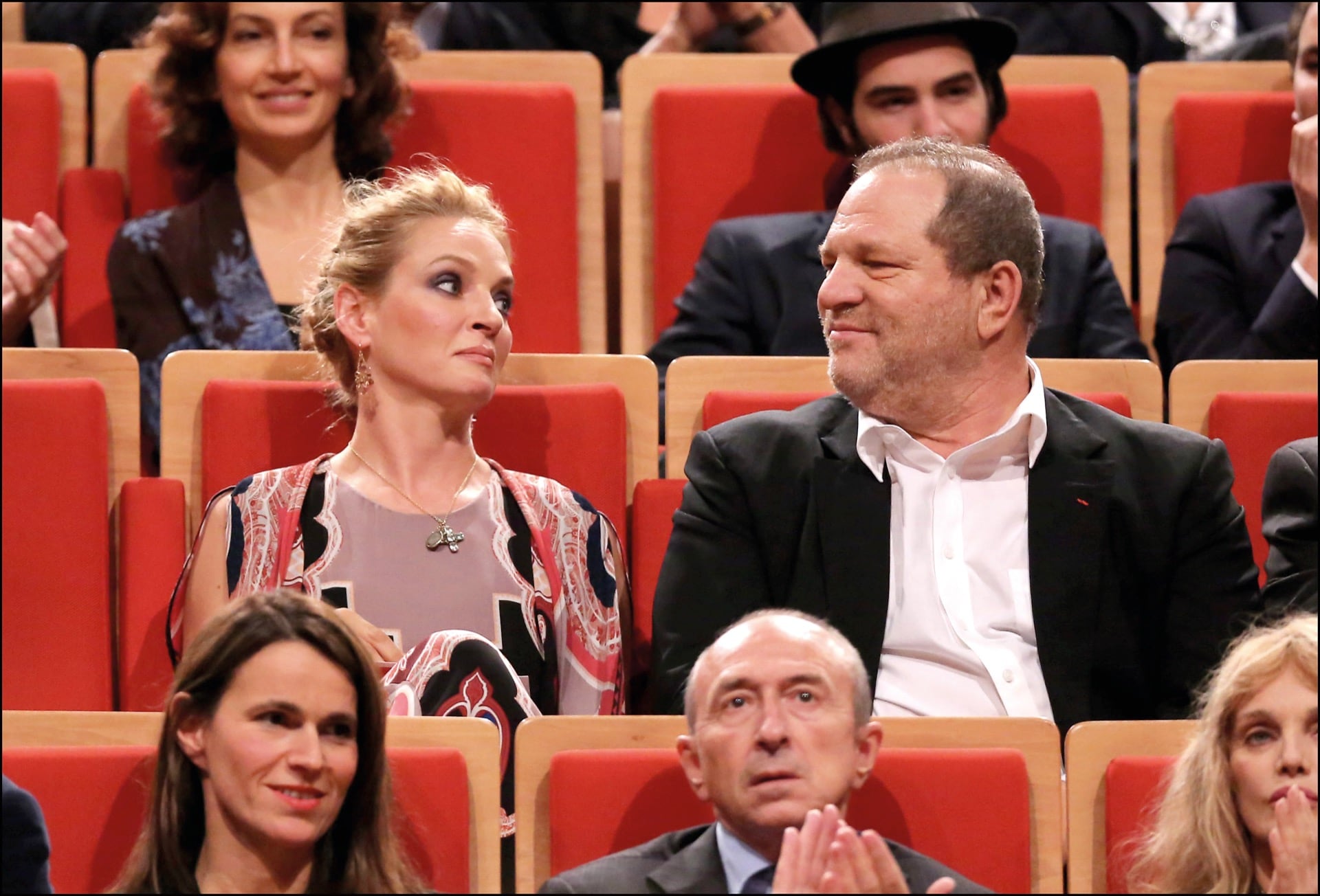 En 2018, Thurman reveló un incidente de acoso por parte de Harvey Weinstein y acusó a Miramax de querer encubrir la verdad de su accidente en el set de Kill Bill (ftn)