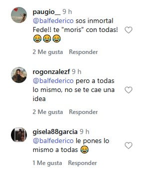 Usuarios recordaron que Fede Bal ya había dedicado la misma expresión romántica a Flor Díaz en febrero de 2024