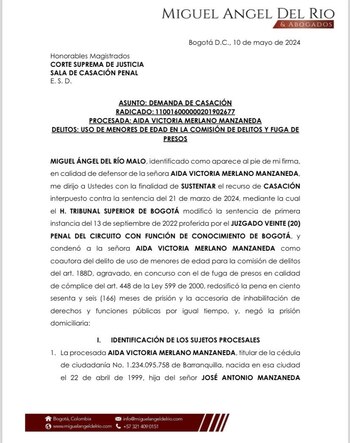 El abogado defensor de Merlano