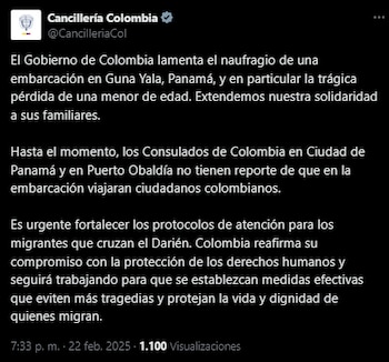 Cancillería se pronunció sobre el