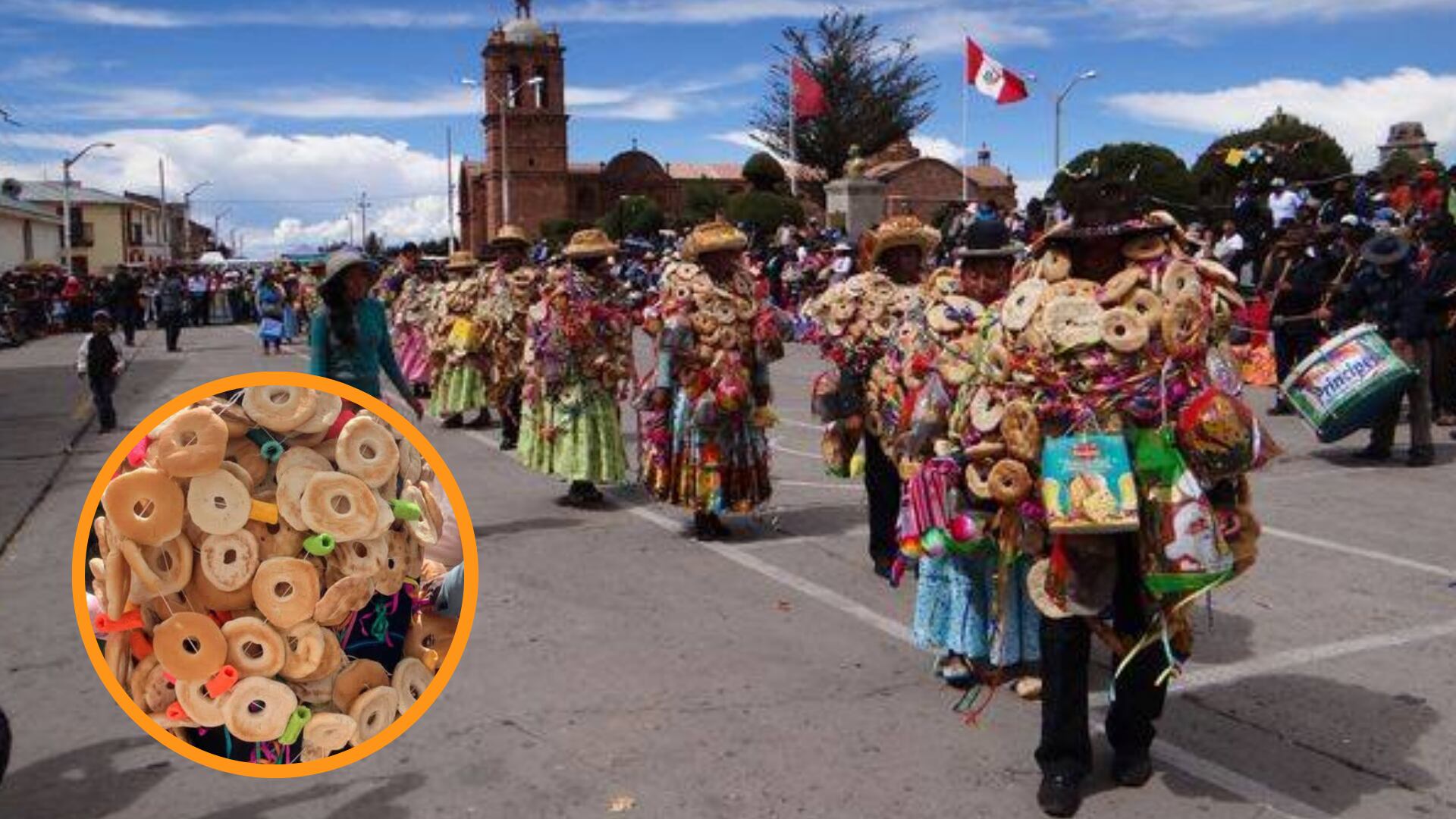 El ‘Roscasiri’, también llamado ‘Fiesta del Pan’ o ‘Rosqueada’, es una tradición propia del distrito de Pomata.
(Composición Infobae: RPP / Onda Azul)