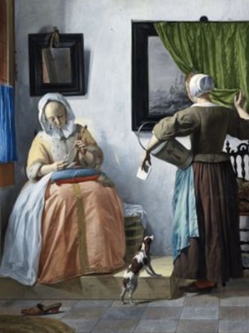 "Mujer leyendo una carta", de